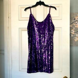 Purple Sequin Dress